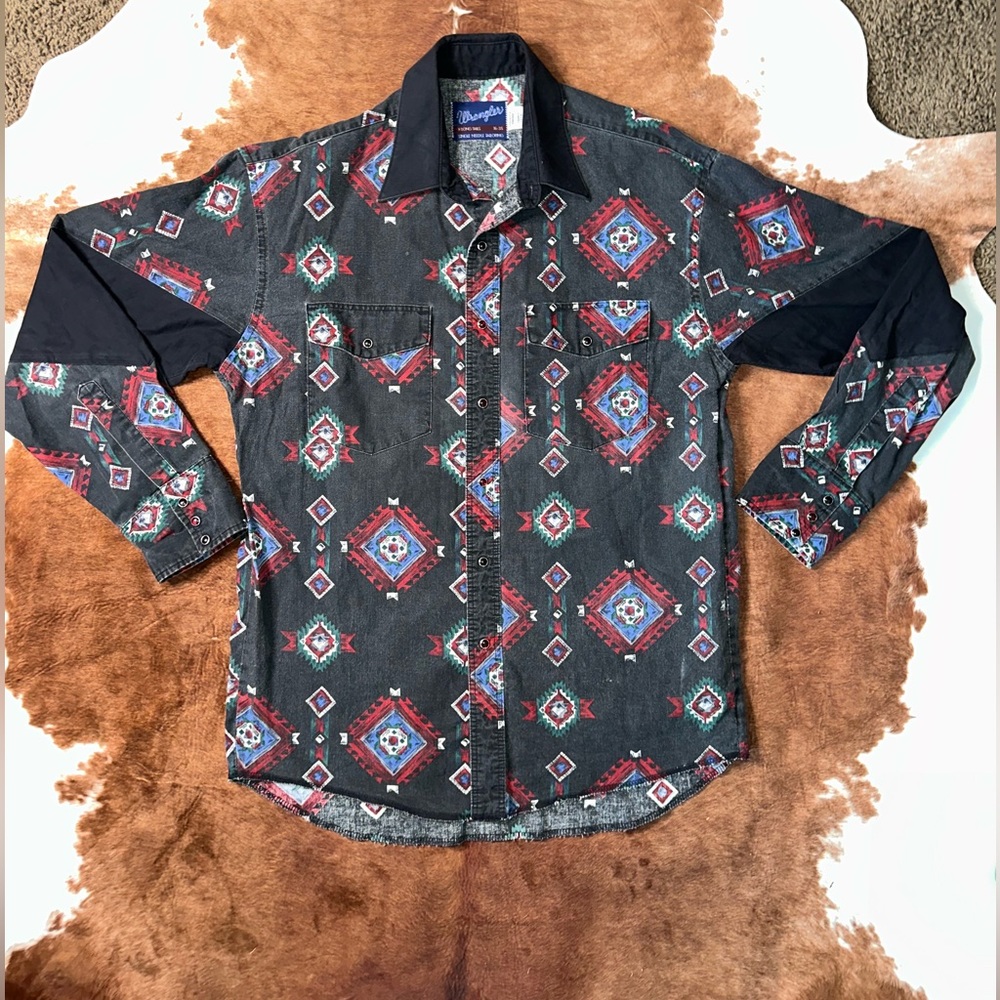Wrangler Pearl snap brush popper